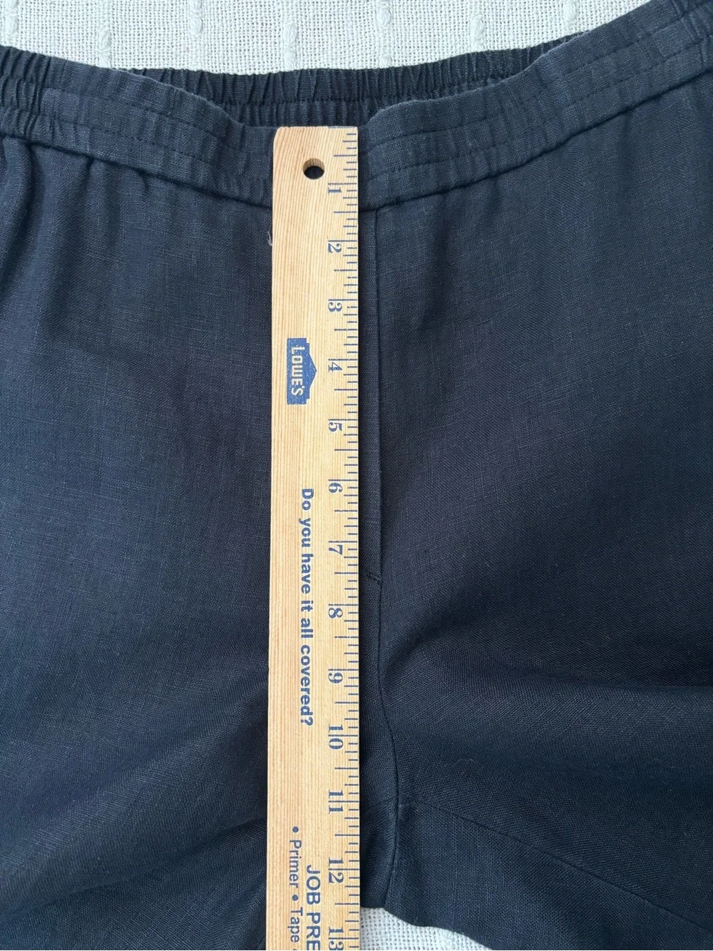 COS Black Linen Wide Leg Pull-On Pants Size 4 Minimalist